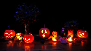 Fiesta de Halloween en Año Escolar en EEUU