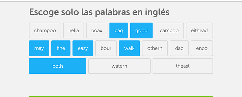 mejorar el inglés con Duolingo